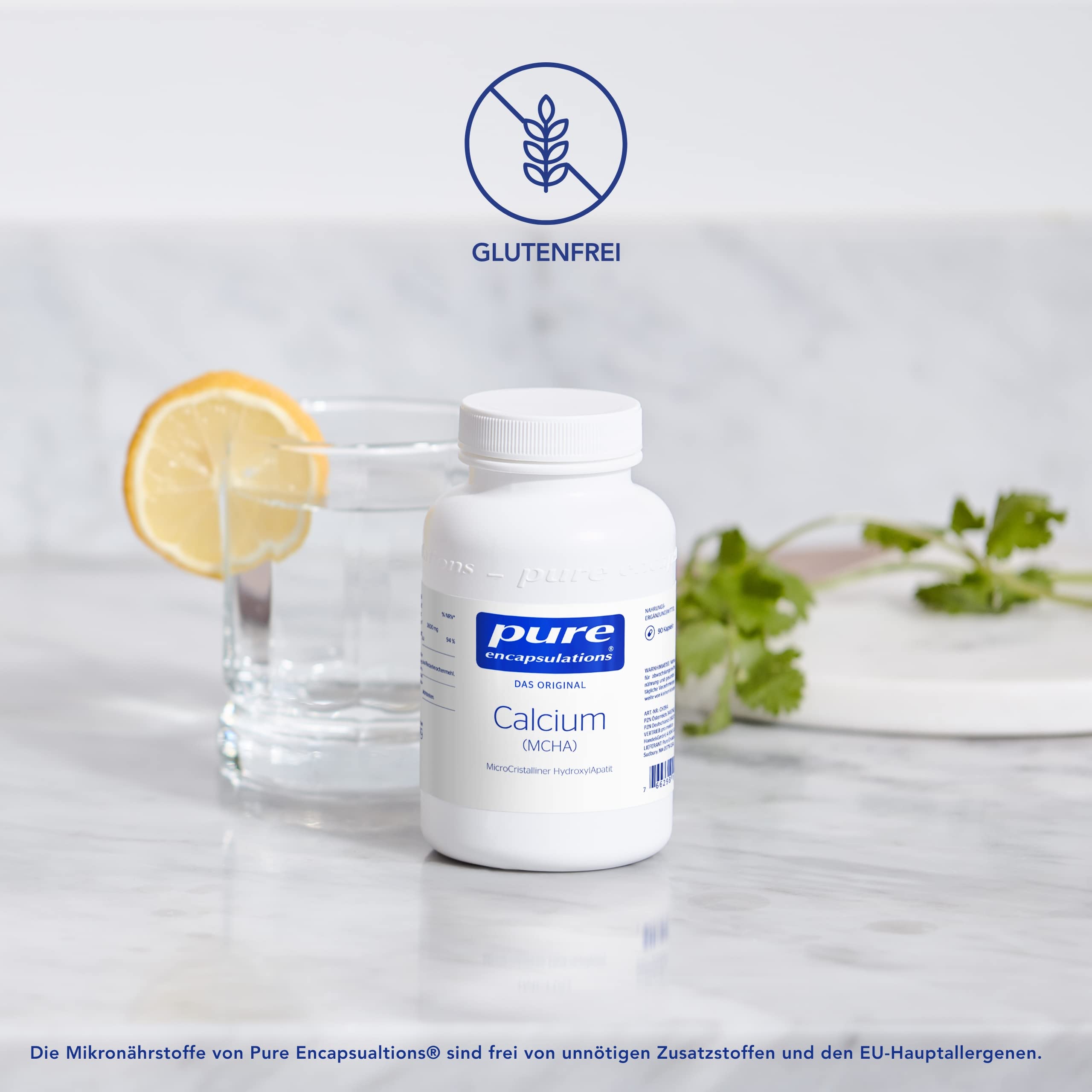 Pure Encapsulations - Calcium MCHA - Mineralstoffe zur Unterstützung der Knochen und Zähne - 90 Kapseln