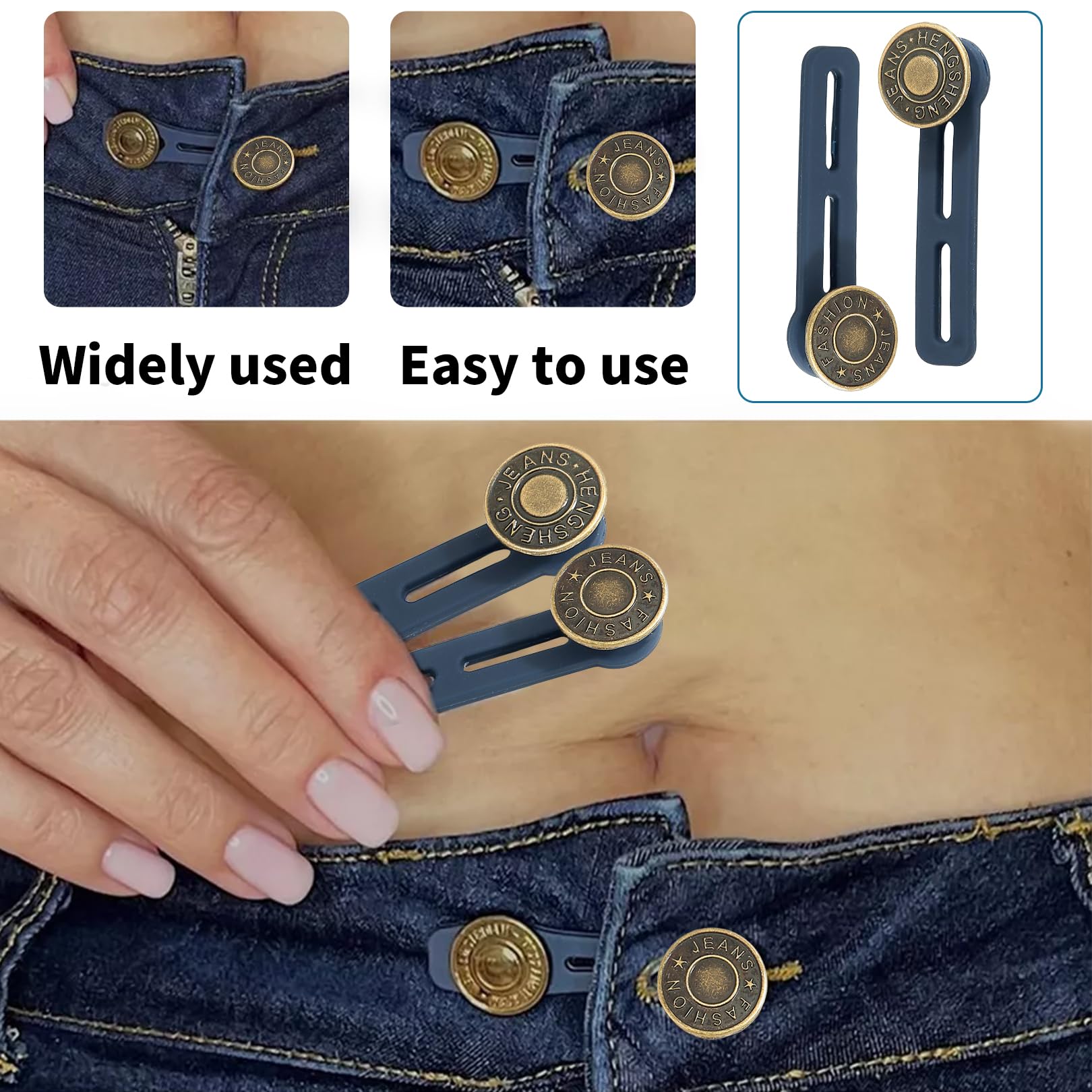 Weflay Hosenbunderweiterung 8 Stück - Verstellbare Hosenknöpfe Für Jeans