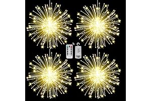 4PCS Battery Operated Lighted Starburst String Lights