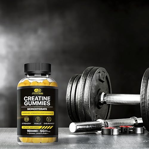 Miniatura 8 de Gomitas de creatina  Gomitas de monohidrato de creatina  Fuerza, músculo y energía  Gomitas de creatina para hombres y mujeres 0.04 oz por gomita