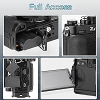 Vista 7 de Haoge Zf - Mango para cámara Nikon ZF Foregrip en forma de L, con mango lateral ergonómico de silicona MHG-ZFB, placa tipo Arca Swiss para DJI