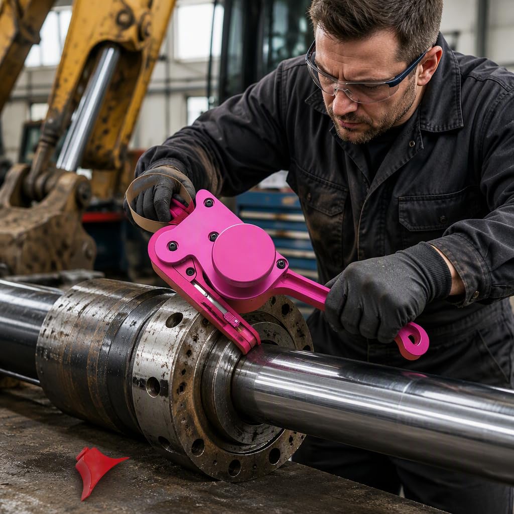 Rozprężacz pierścieniowy uszczelnień cylindrów hydraulicznych | Montaż uszczelek tłokowych PTFE typu U-Cup o średnicy 50–360 mm, wygodna obsługa, ergonomiczny uchwyt, zmniejsza obciążenie dłoni,
