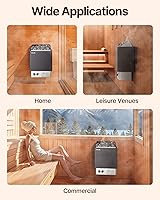 Vista 9 de VEVOR - Calefactor de sauna, estufa eléctrica de sauna de 220V, calentador de baño de vapor sauna con temporizador de 3h y temperatura ajustable