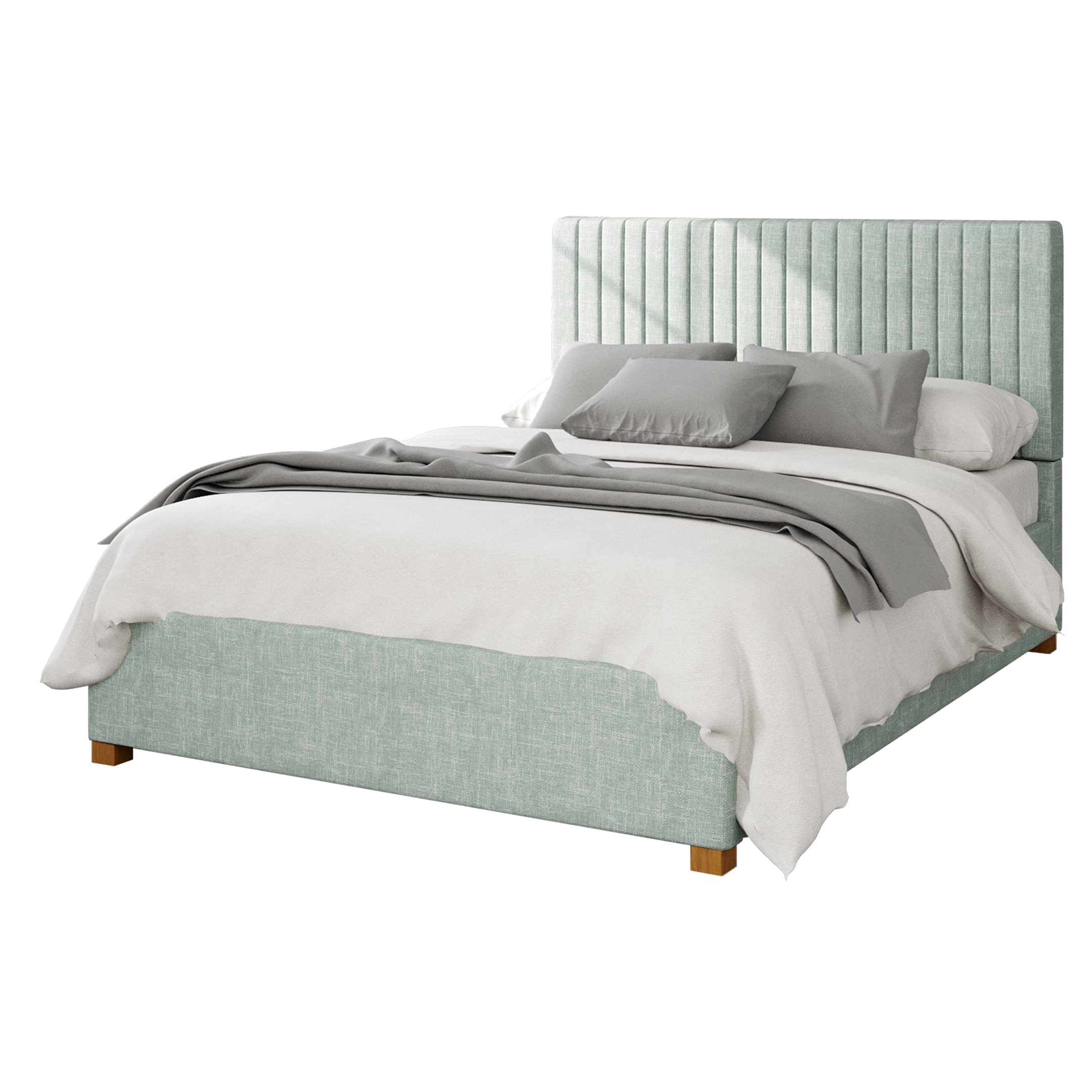 Grant Upholstered Ottoman Storage Bed, Pure Pastel Cotton Fabric