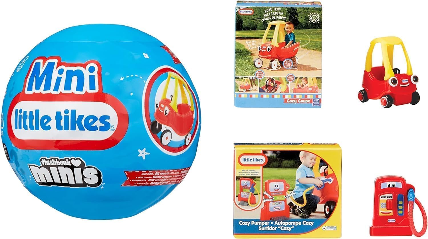 Little Tikes Minis - 2 Little Tikes Minis in Each Pack, MGA's Miniverse, Blind Packaging Doubles as Display, Retro Nostalgia, Collectors Ages 3 4 5 6