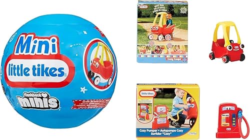 Little Tikes Minis - 2 pequeños Tikes Minis en cada paquete, miniverso de MGA, embalaje ciego se dobla como exhibición, nostalgia retro,
