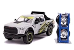 Just Trucks 1:24 Ford F-150 Raptor Addictive Desert Designs with Rack Die-cast Car, Toys for Kids and Adults