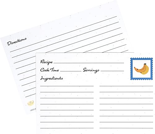 Miniatura 7 de C.R. Gibson Tarjetas de recetas, manojo de plátanos – 40 tarjetas de recetas forradas – 4 x 6 pulgadas (Q12-25450)