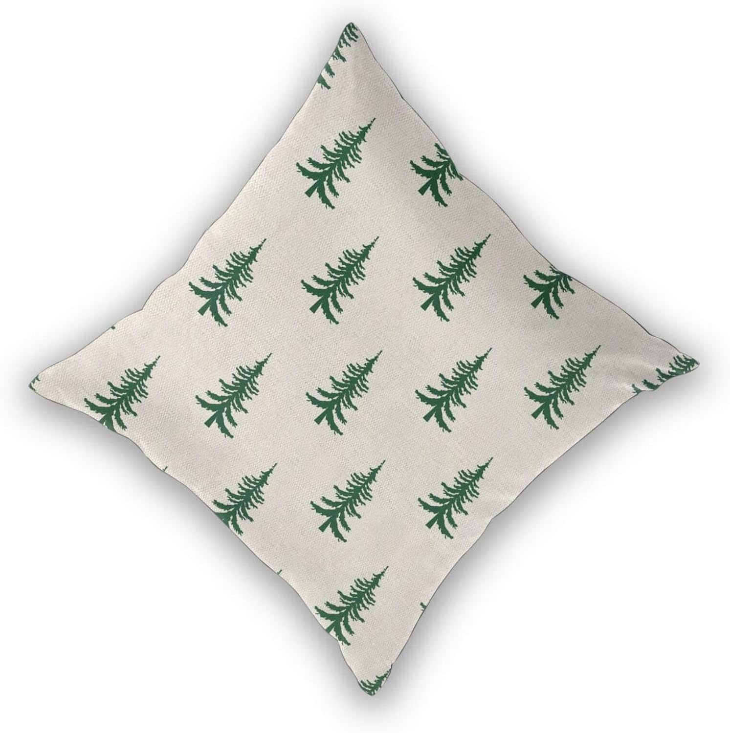 Christmas Pillow Covers 22 x 22 Inch Set of 2, White Green Chirstmas Tree Decorations Throw Pillow Covers Outdoor Winter Holiday Farmhouse Xmas Cushion Case Linen Square for Home Couch Sofa