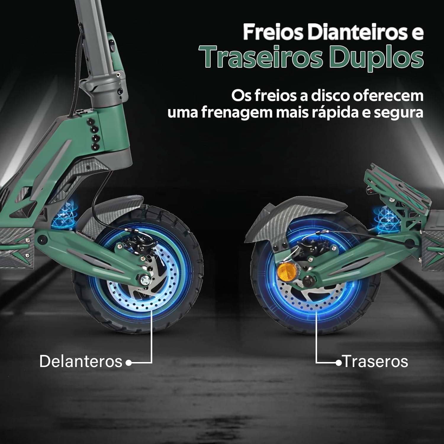 HONEYWHALE G2 PRO Electric Scooter dual braking system