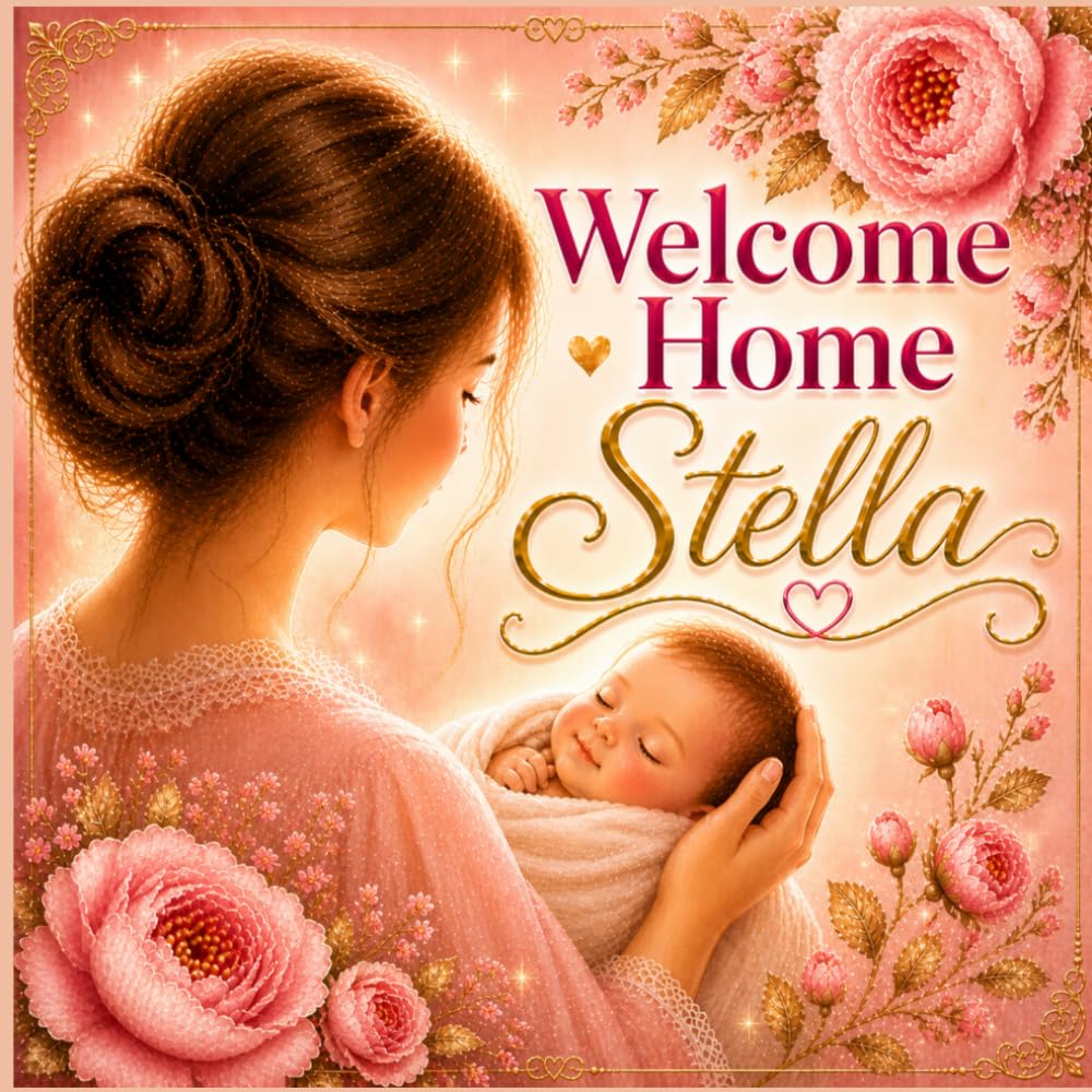 Welcome Home, Stella: A Personalized Baby Keepsake Book for Newborn Girls (Three Hearts Baby Books (Stella))