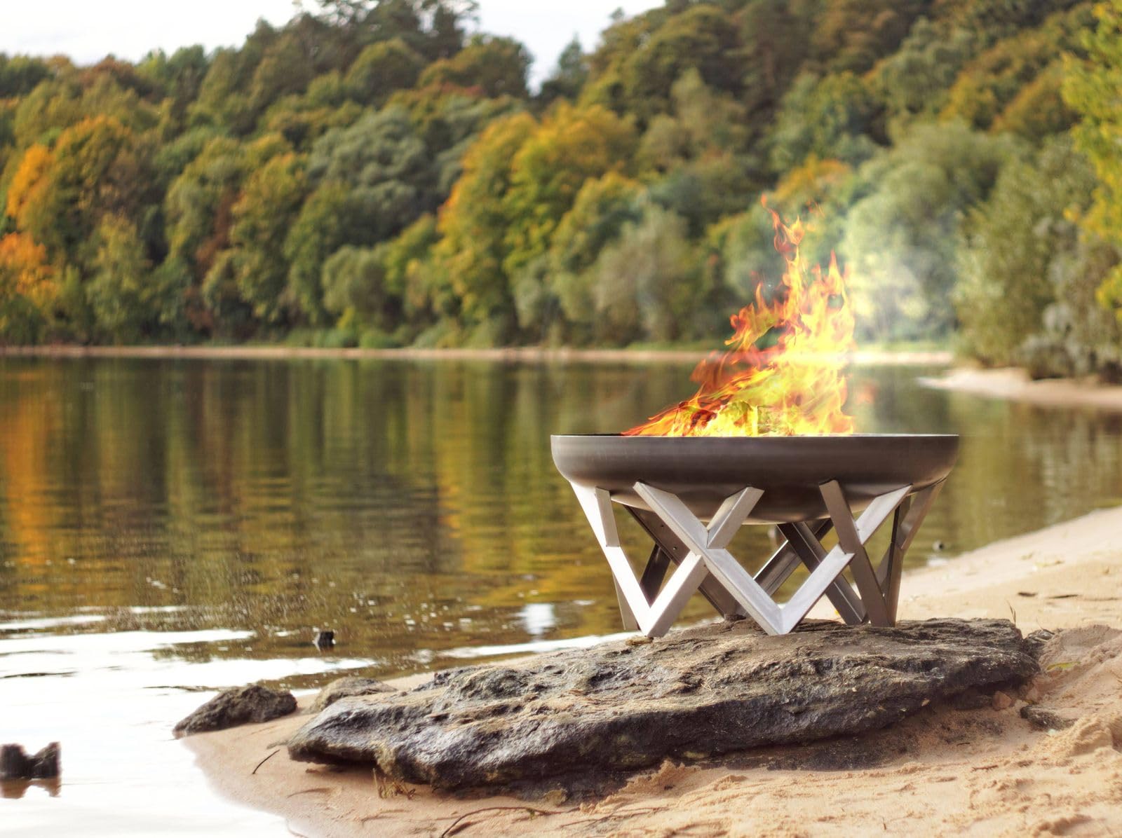 Xanie Design Feuerschale Focus L Feuerkorb Grillschale | Zeitloses Design