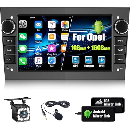 CAMECHO Android Autoradio mit Navi für Opel Corsa d/Astra h/Zafira b ...