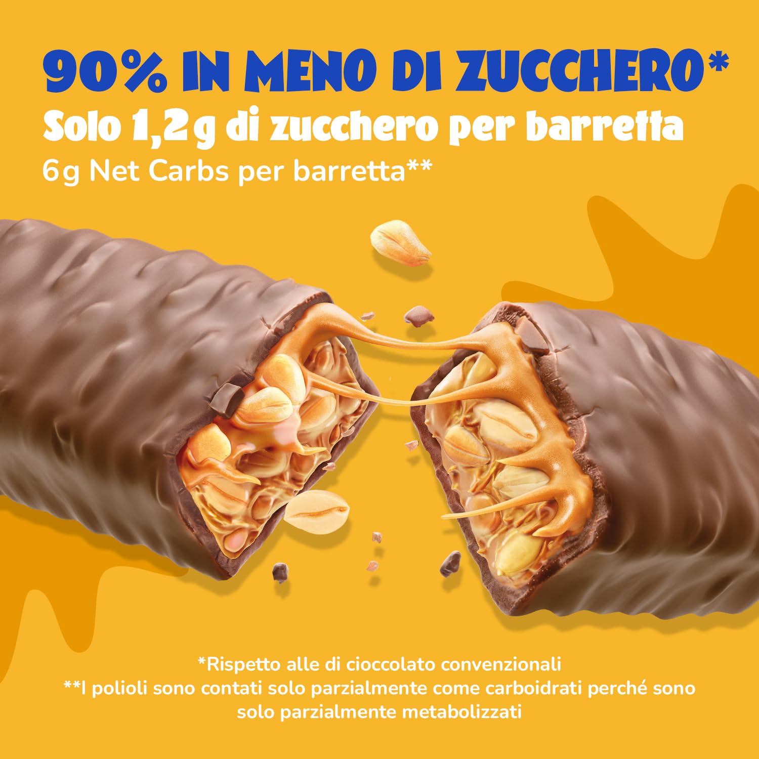 AHEAD Barrette Keto Vegane – 16 x 35g – Salted Peanut Vegan – Barrette senza zucchero – solo 5g di carboidrati netti per keto bar – Barretta con cioccolato senza zucchero
