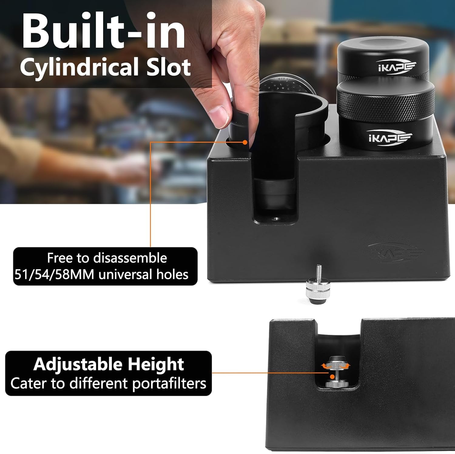 Amazon.com: IKAPE ABS Espresso Knock Box, 7 in 1 Coffee Organizer
