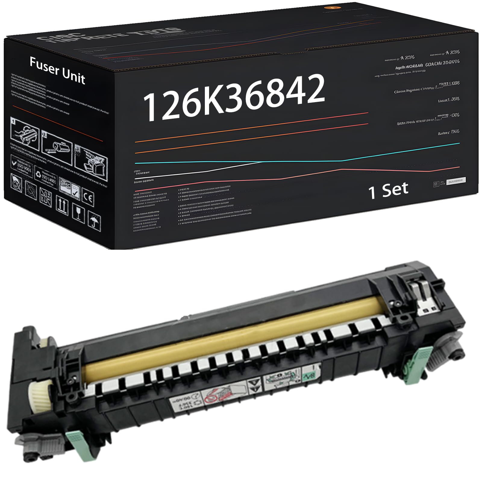 126K36842 Fuser Unit Compatible for Xerox VersaLink B400dn VersaLink B400n VersaLink B405dn Printers, with Chip, High Yield 470000 Pages, High-Definition Printing (1 Set)
