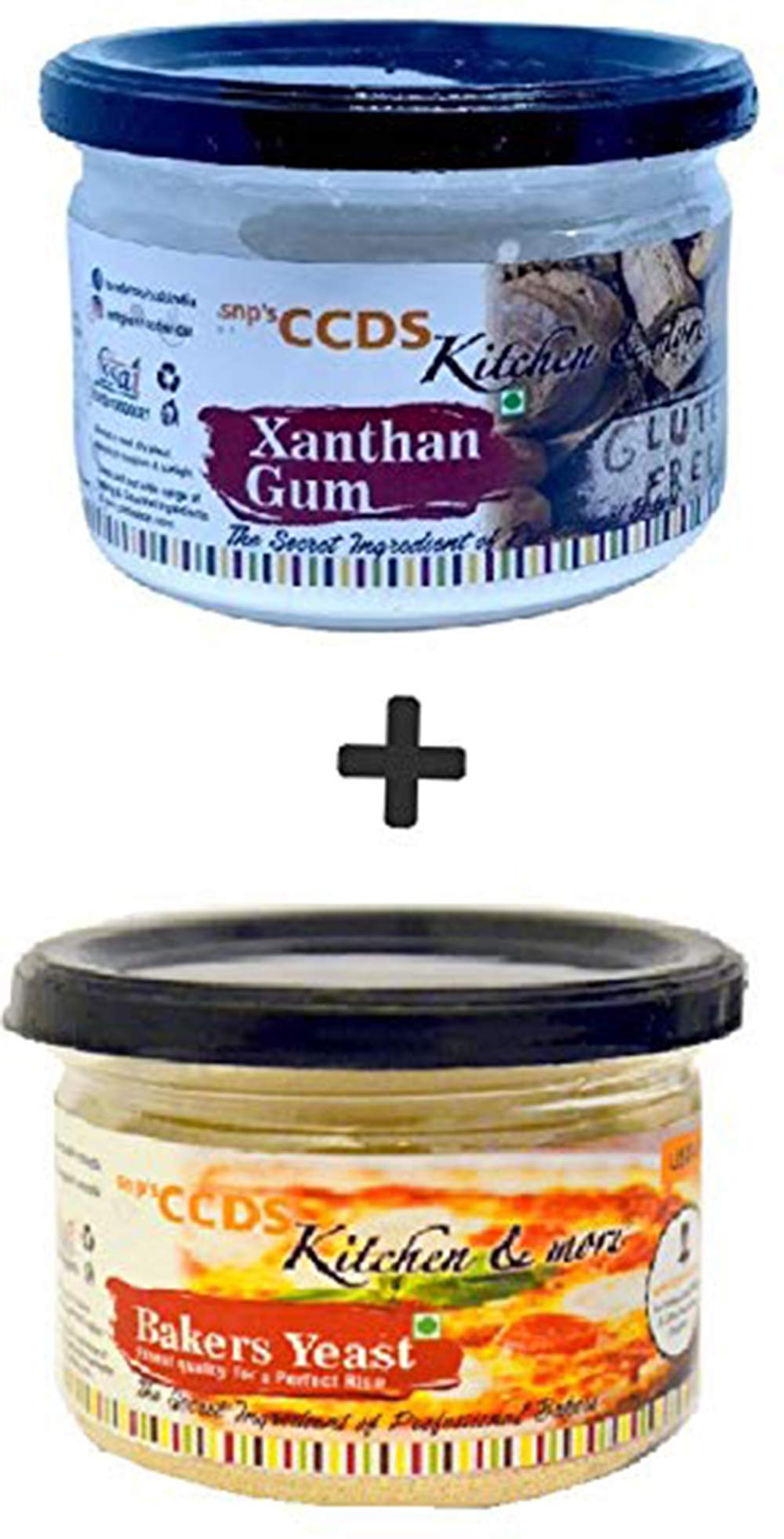 CCDS Xanthan Gum and Bakers Instant Yeast for Baking, 125 Gm (Combo of 2)