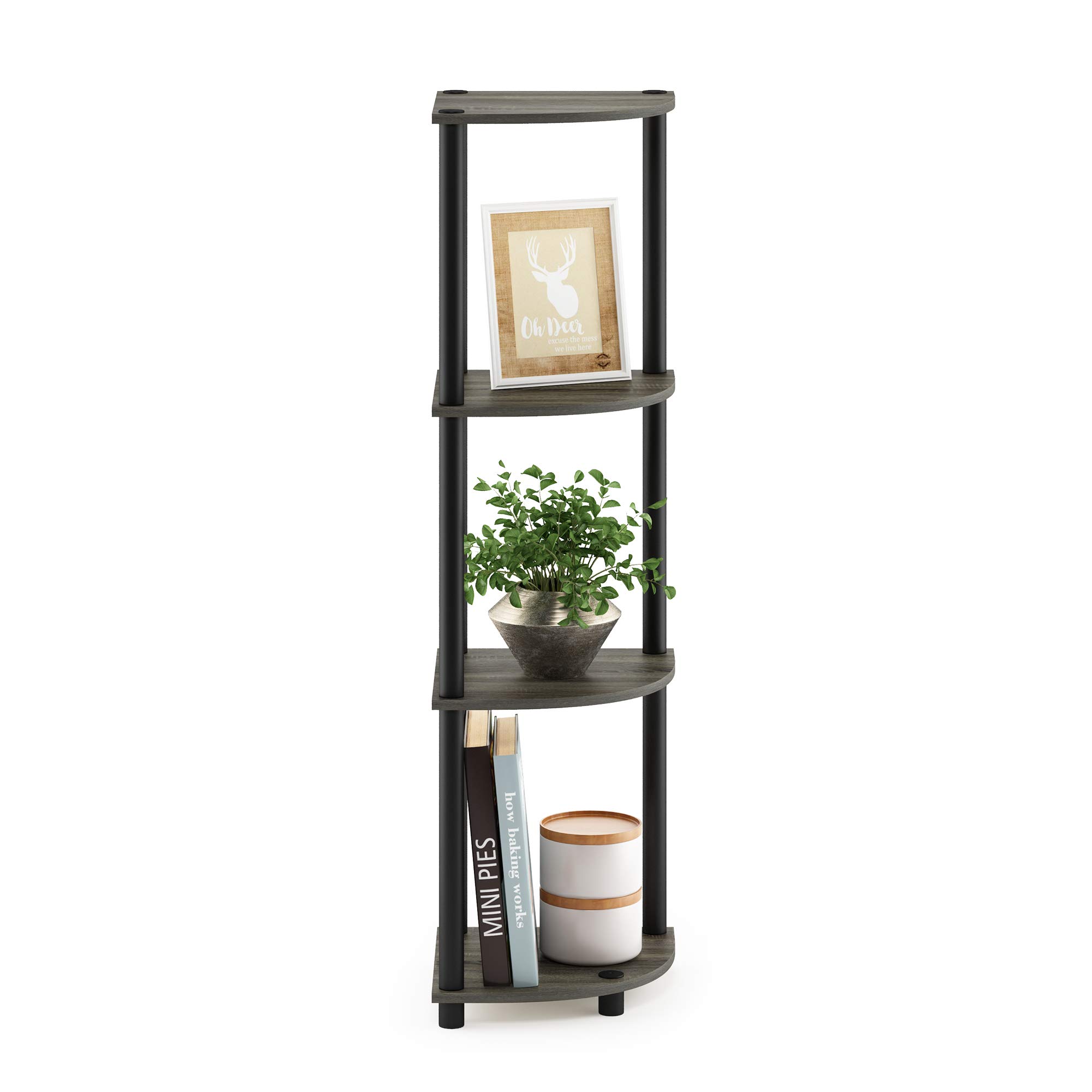 Furinno Eckregal mit 4 Ebenen – Bild 3