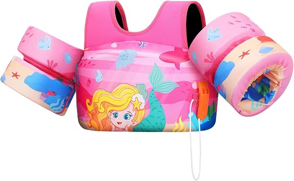 HeySplash Toddler Swim Vest, Toddler Pool Floaties with Adjustable Strap | Baby Arm Floaties Fits 13-20-30-50-66 Lbs, Swim Jacket Water Wing Arm Band, Beach Boat Jumper Children Learn to Swim
