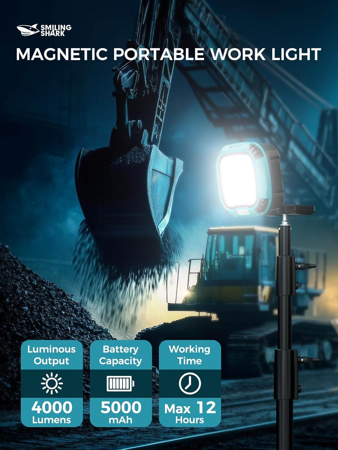 Illuminate Your Projects: Smiling Shark 4000 Lumen LED Work Light Review