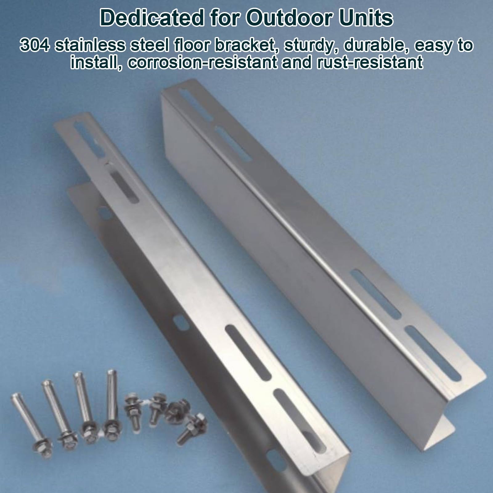 Soporte Aire Acondicionado Exterior, Acero Inoxidable 304, Soporta 300 Kg, Montaje en Suelo para Unidades Mini Divididas, para Unidad de Aire Acondicionado, HVAC(40cm)