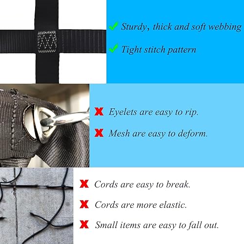 Miniatura 4 de Red de carga para cama de camioneta, personalizable, remolque, automóvil, SUV, maletero, automóvil, portaequipajes, almacenamiento de techo para