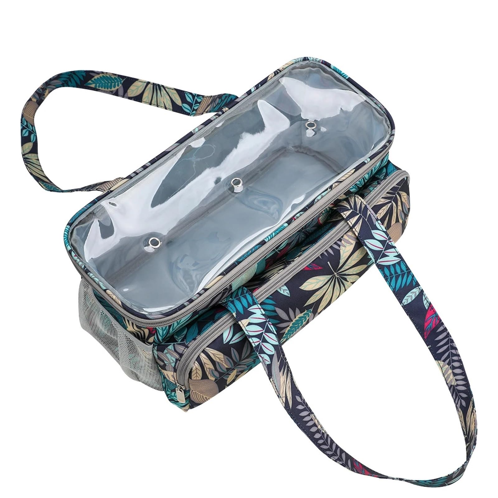 Bolsa de Almacenamiento for Lanas de Tela Grande, Bolsa de Mano for Tejer, Ganchos de Ganchillo, Agujas de Tejer, Bolsa de Hilo para Hilos, Ganchillos(Blue)