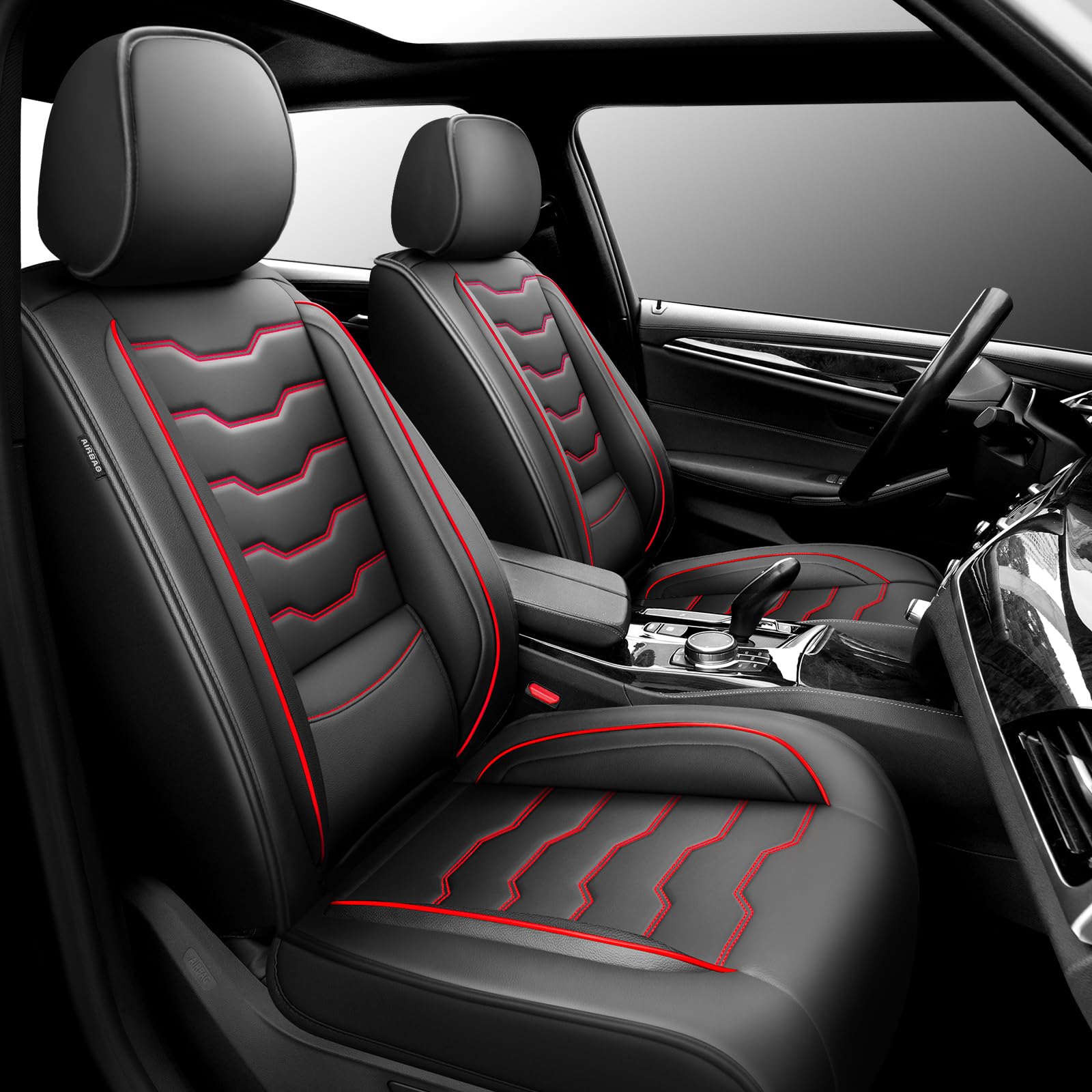 Conjie Fit Rogue Car Seat Covers Premium Leather for Nissan Rogue 2014-2024 2025. Waterproof， Breathable, Scratch-Resistant & All-Weather Seat Cushion