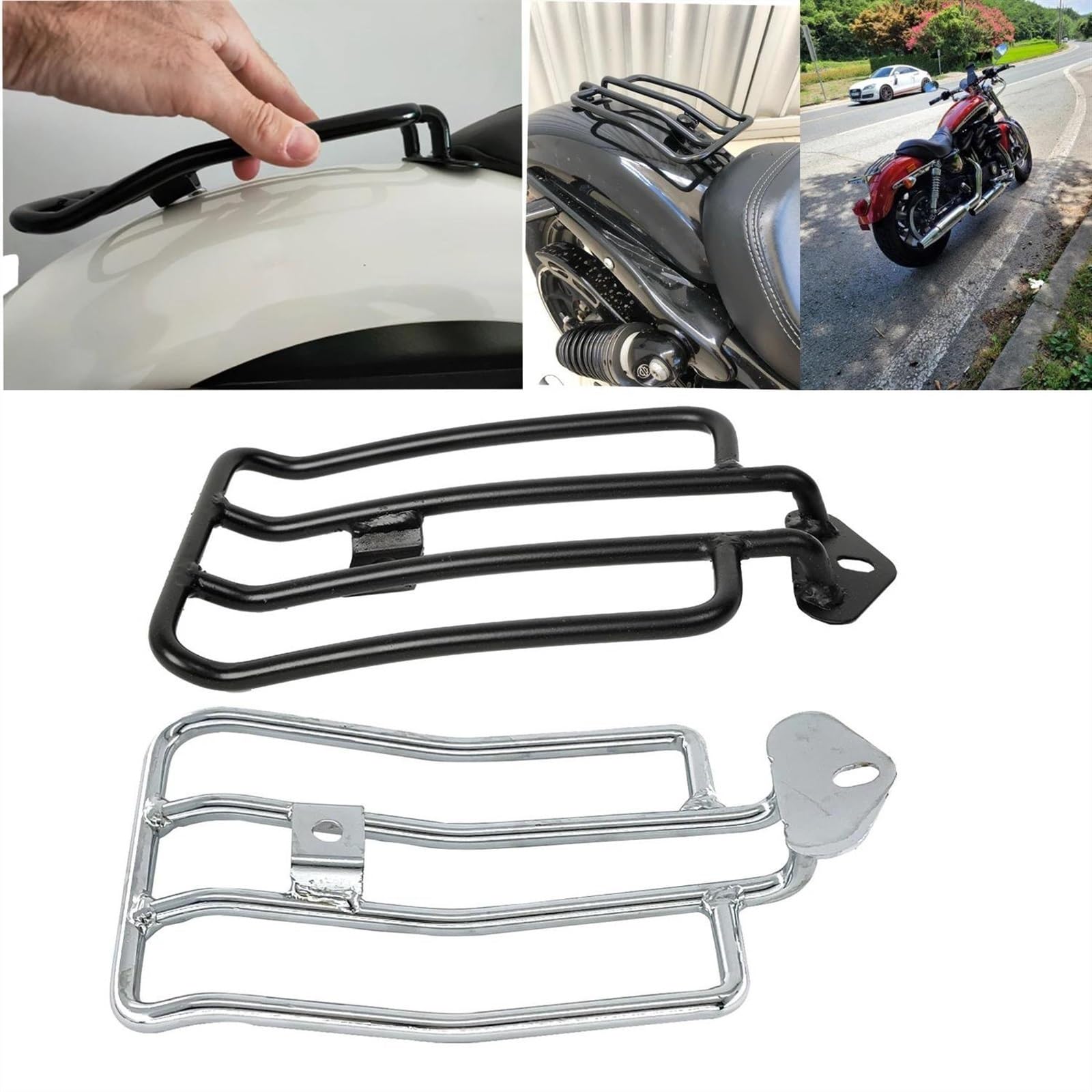 Portapacchi posteriore Sedile Posteriore Portapacchi Posteriore Sedile Singolo Portapacchi Per Harley Sportster Iron XL 883 1200 2004-2021 Portapacchi Per Moto Ponte