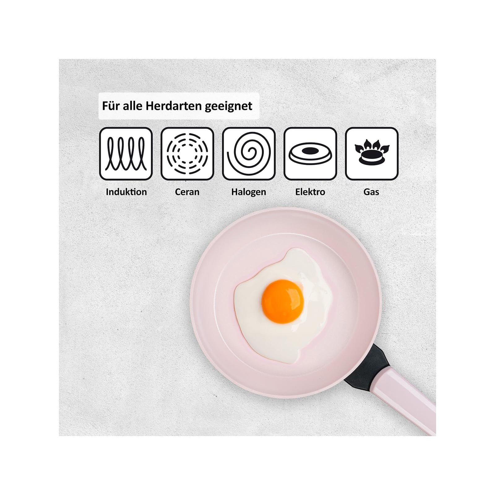 Genius Cerafit Trend Pastell Edition Pfannenset 3 tlg. Bratpfanne 20, 24, 28 cm – Keramik Antihaft Pfannen für Induktion & alle Herdarten, spülmaschinenfest, hitzebeständig und kratzfest