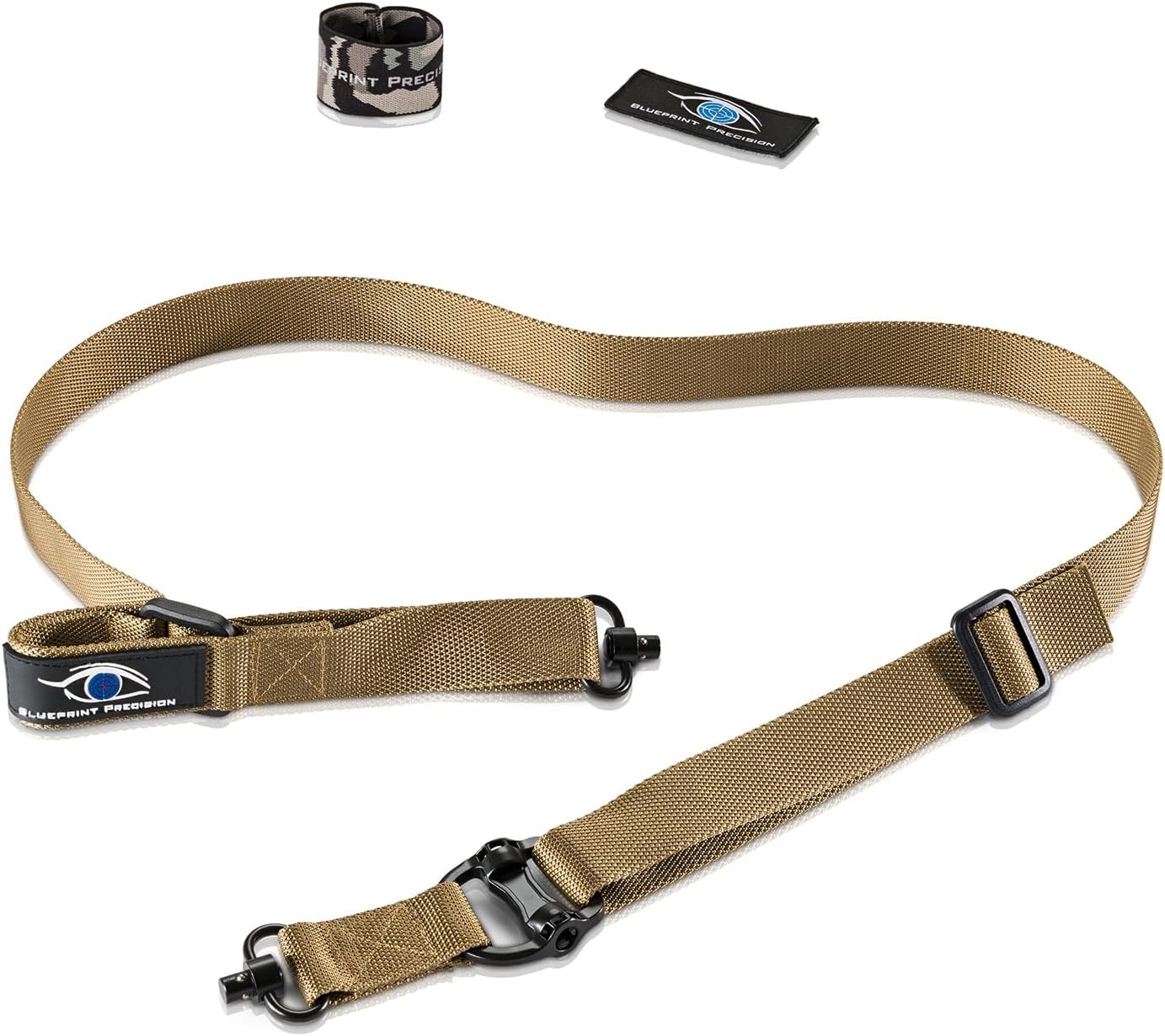 Rifle Sling - Durable Two Point Sling with Fast Adjust Pull Tab, Dual QD Mounts & Free Camo Sling Band