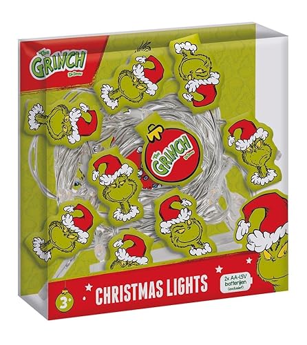 Bild: Grinch Lichterkette | LED Weihnachtsdeko mit Grinch-Motiven | Stimmungslicht f�r Kinderzimmer, Fenster & DIY-Projekte, Gr�n f�r 8,99 EUR (-14%) statt 19,99 EUR bei amazon.de