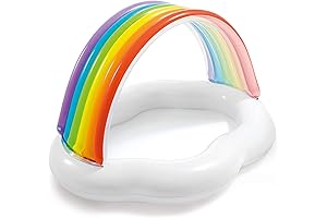 Intex 57141EP Rainbow Cloud Inflatable Mini Dip Pool for Little Swimmers