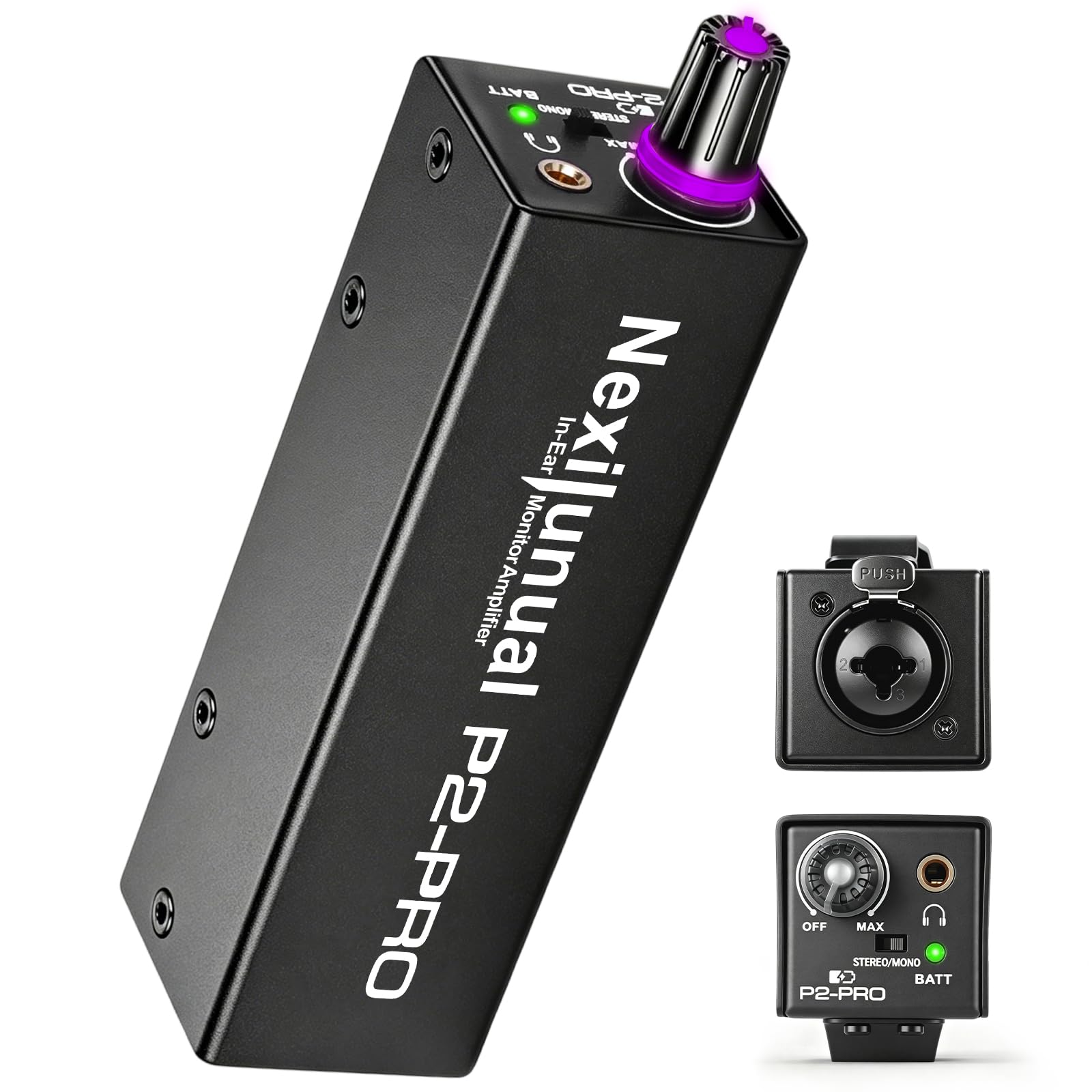 P2 PRO Headphone Amplifier, Portable in Ear Monitor Amplifier with XLR/TRS Input 3.5mm Output, Headphone Amp with Stereo/Mono Switch,Built-in 500mAh Battery,14-Hour Playtime, Seven-Color Breathing-image-26
