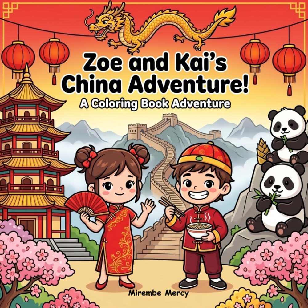 Zoe and Kai's China Adventure Coloring Book: A Fun Travel Coloring and Activity Book | Discover the Great Wall, Giant Pandas, Ancient Temples, ... More! (Around the World Coloring Adventures)