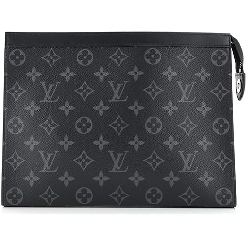 Louis Vuitton, Pre-Loved Pochette Voyage Monogram Eclipse Canvas MM, Black