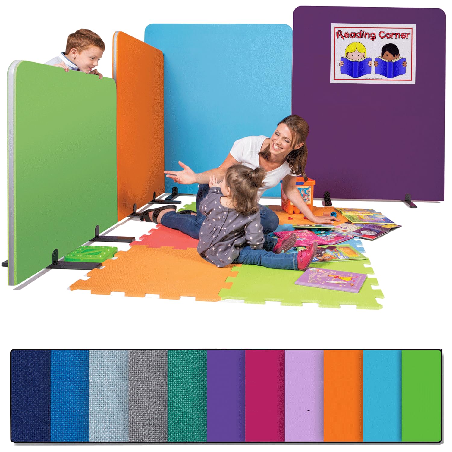 Wonderwall Room Divider Screen 90 x 100cm, Royal Blue