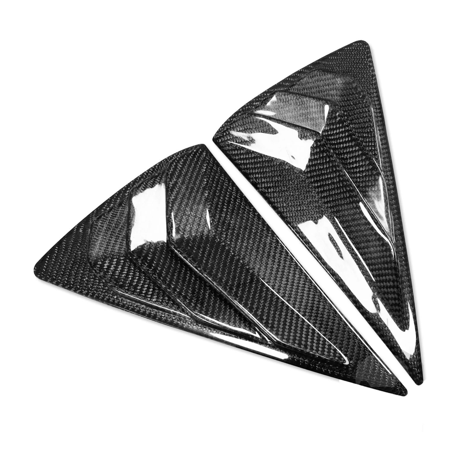 Carbon Fiber Car Rear Window Louver Shutter Cover Trim Compatible for Mazda Artez Axela CX-4 Window Side Vent Trim