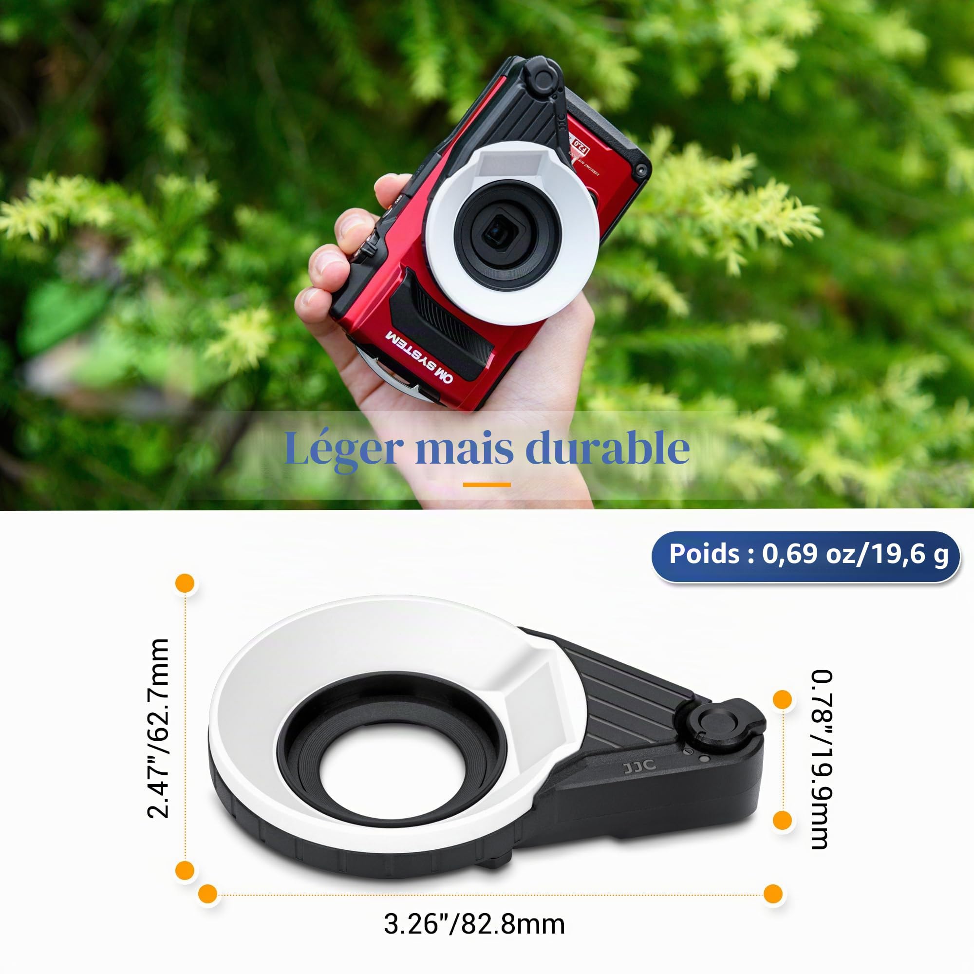 JJC FD-1 Diffuseur de Flash pour Olympus Tough TG-7 TG-6 TG-5 TG4 TG3 TG2 TG1, Supporte la Lumière Diffuse et Semi-Ouverte, Accessoire pour la Photographie Macro de Proximité