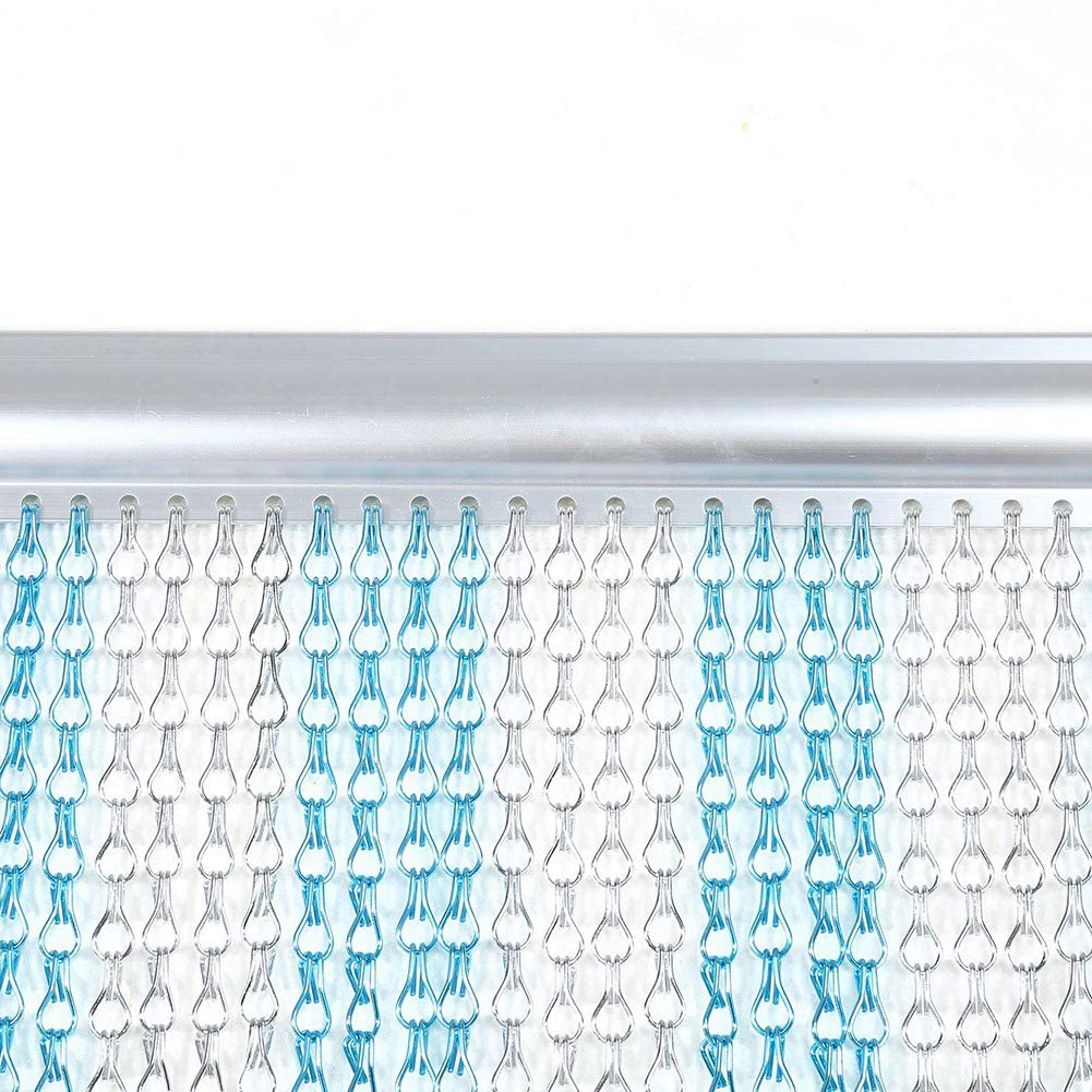 Dioche Tende in Alluminio a Catena 90 * 214,5 Cm Tenda a Strisce in Catena in Alluminio |Zanzariera per Porta Antimosche |ed Elegante Divisorio