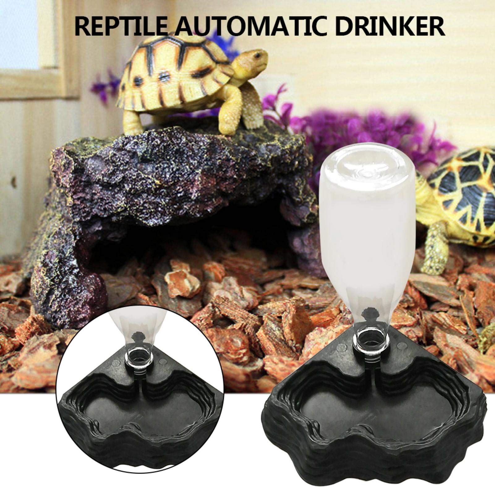 Distributore Automatico Mangime Per Tartarughe - Con Bottiglia Integrata | Verde 15x4.2 Cm | Per Rettili E Animali Piccoli - Foto 5