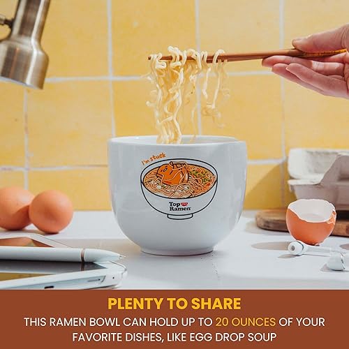 Miniatura 6 de Sanrio Gudetama x Top Ramen "Dream Come True" - Juego de tazón de ramen y palillos