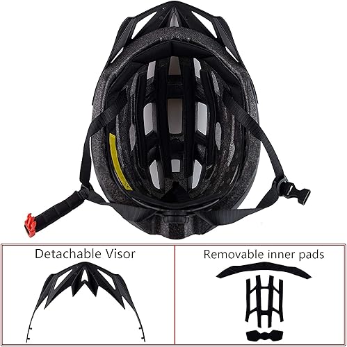 Miniatura 4 de Cascos de bicicleta para adultos, casco de bicicleta ajustable para hombre y mujer, casco ligero de carretera y montaña, ciclismo de seguridad con