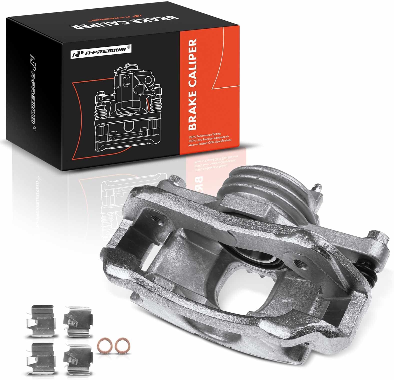 A-Premium Front Disc Brake Caliper Assembly with Bracket Compatible with Select Honda and Acura Models - Accord 2003-2012, CL 2001-2003, TL 1999-2008, TSX 2004-2014, RL 1994-2004