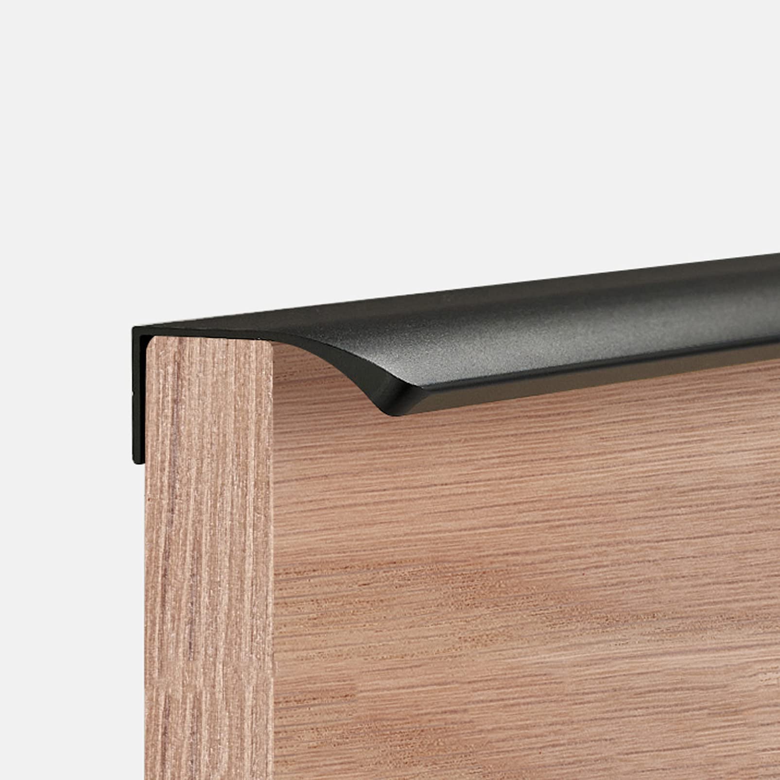 MNGHAYYR Concealed Finger Edge Cabinet Pulls Black Aluminum Hidden Drawer Handle with Screws Multiple Sizes(Total Length 120mm)