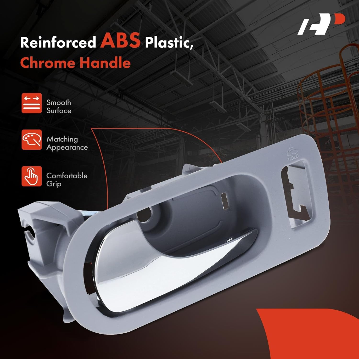 A-Premium Front Left Driver Side Interior Door Handle Compatible with Buick Allure 2007-2009, Lacrosse 2008-2009, Light Gray Housing with Zinc Chrome Lever, Replace# GM1352161, 15779701