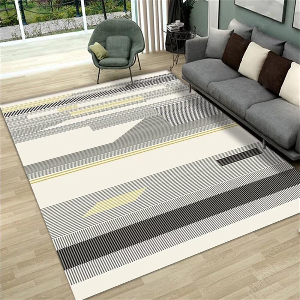 Tapis facile d'entretien gris lavable 140x200 contre les taches du canapé enfant