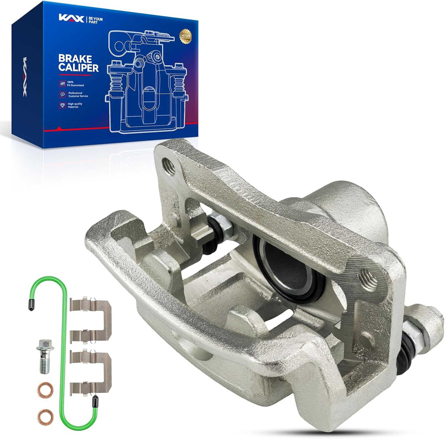 KAX Disc Brake Caliper Assembly for Chevrolet Equinox 2007-2017, GMC Terrain 2010-2017, Chevrolet Captiva Sport 2012-2015, Saturn Vue 2008-2010, Pontiac Torrent 2007-2009, Rear Left Driver Side