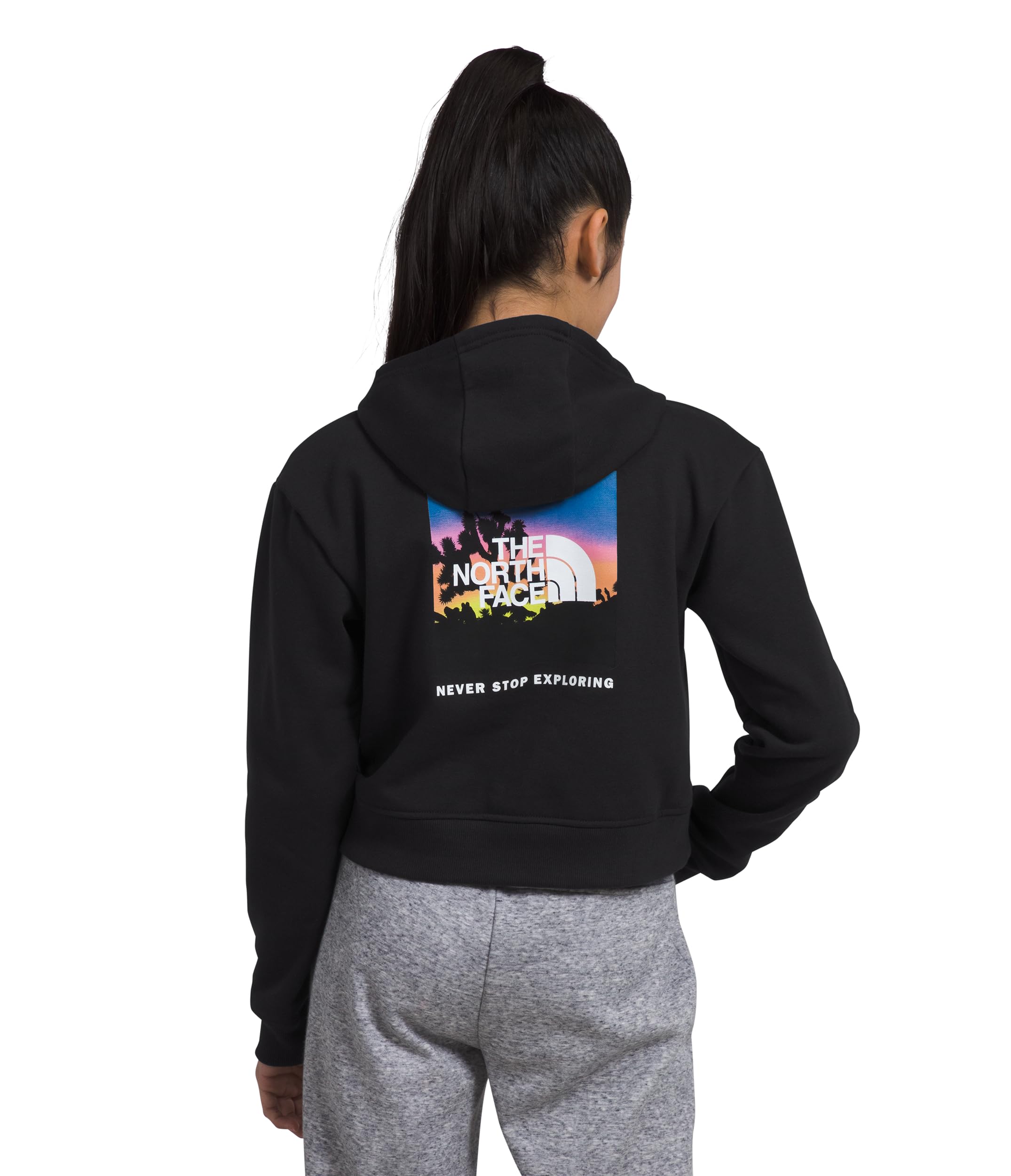 The North Face Sudadera con capucha de forro polar para niña