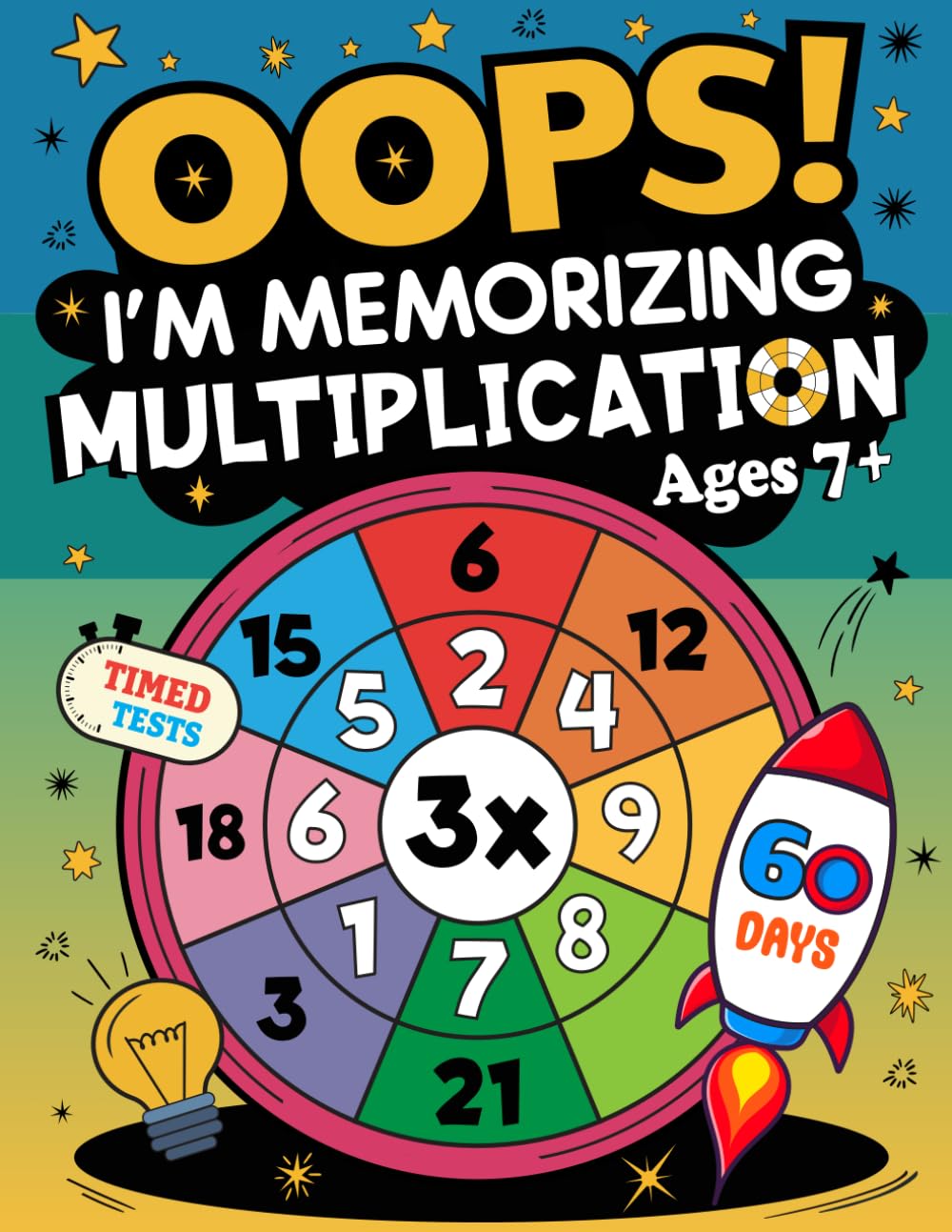 Oops! I'm Memorizing Multiplication: 60 Days of Timed Tests, Multiplication Tables Practice Workbook, 40 Facts per Day, Digits 0-11, Ages 7 and Up